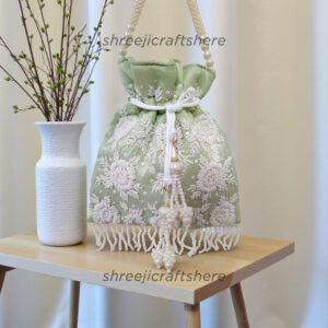 Heavy Embellished Potli Bag | Bridal Party Clutch | Ethnic Handbag for Weddings & Functions