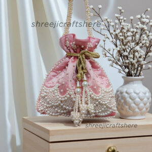 Handcrafted Heavy Potli Bag | Indian Bridal Clutch Purse | Elegant Wedding & Party Accessory