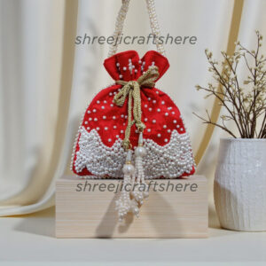 Handcrafted Heavy Potli Bag | Indian Bridal Clutch Purse | Elegant Wedding & Party Accessory