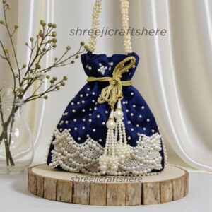 Handcrafted Heavy Potli Bag | Indian Bridal Clutch Purse | Elegant Wedding & Party Accessory
