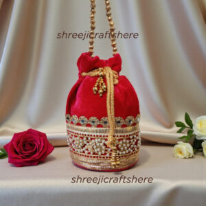 Handmade Velvet Potli Bags | Wedding Return Gift Bags | Bridal Potli Pouch | Indian Festive Gift Bags