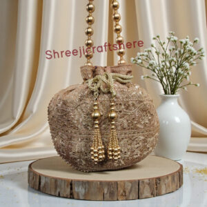 Heavy Embellished Potli Bag | Bridal Party Clutch | Ethnic Handbag for Weddings & Functions