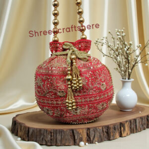 Heavy Embellished Potli Bag | Bridal Party Clutch | Ethnic Handbag for Weddings & Functions