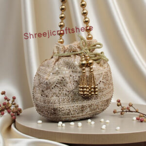 Heavy Embellished Potli Bag | Bridal Party Clutch | Ethnic Handbag for Weddings & Functions