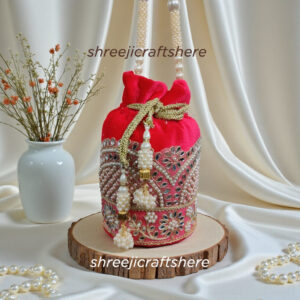 Heavy Embellished Potli Bag | Bridal Party Clutch | Ethnic Handbag for Weddings & Functions