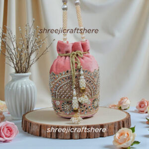 Heavy Embellished Potli Bag | Bridal Party Clutch | Ethnic Handbag for Weddings & Functions