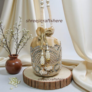 Heavy Embellished Potli Bag | Bridal Party Clutch | Ethnic Handbag for Weddings & Functions