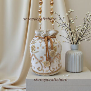 Premium Heavy Potli Bag with Rich Embroidery | Designer Ethnic Pouch for Weddings & Special Occasions